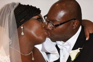 One of our MANY wedding day kisses.